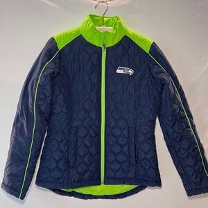 NFL Seattle Seahawks 🏈 Women’s Quilted (blue/green) Jacket-Size Medium